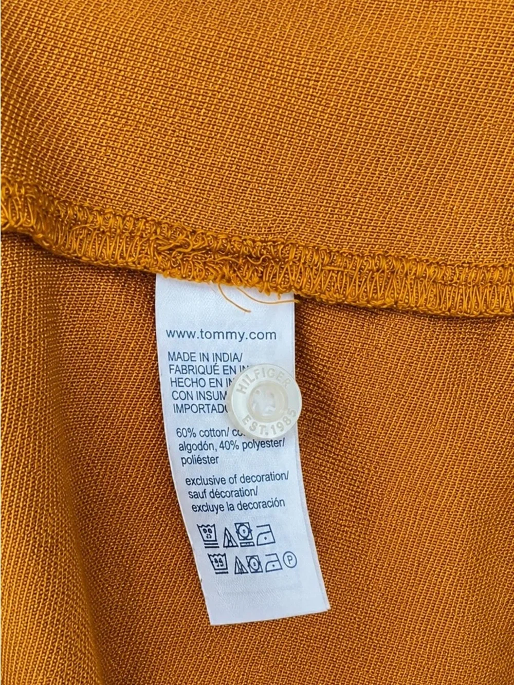 Tommy Hilfiger Men’s Polo Shirt XXL Mustard Gold Short Sleeve Size XXL